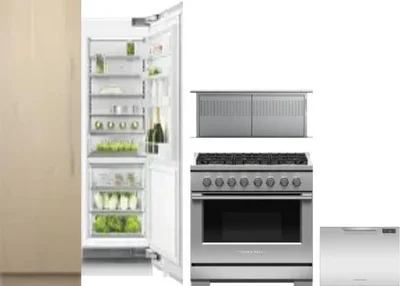5 Piece Package Includes Refrigerator, Freezer, Range, Hood And Dishwasher